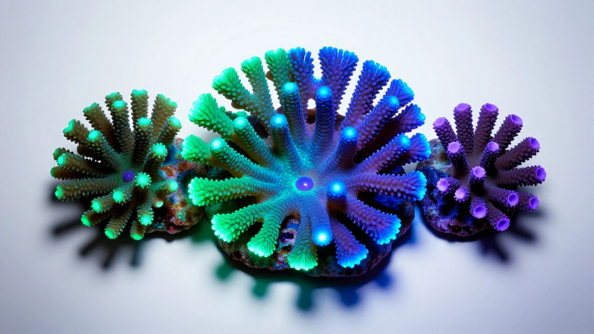 Bioluminescent Coral, Ethereal Glow 4K — 4K abstract background