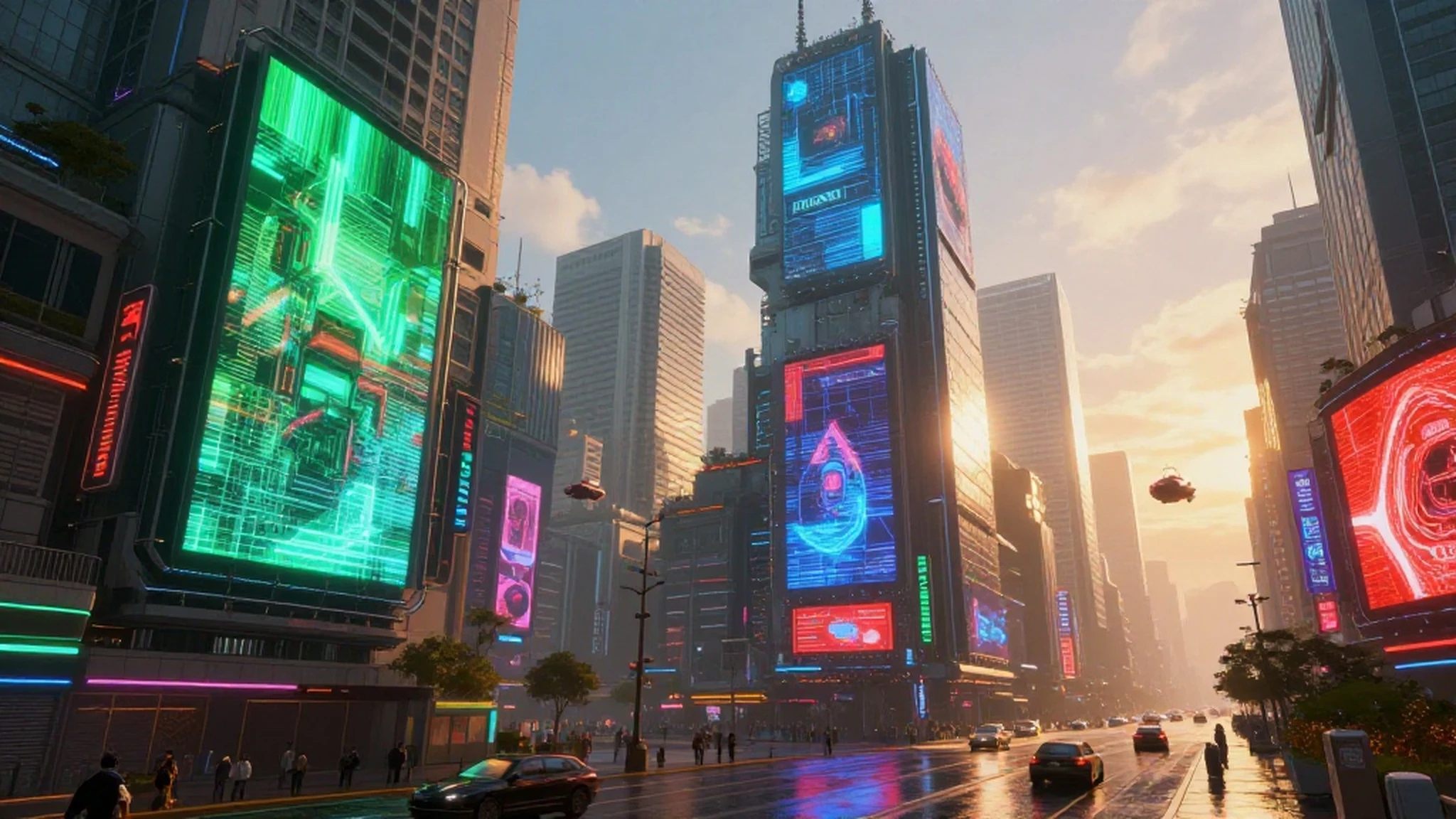 Dark Alleyway Neon Pulsates 4K — 4K texture