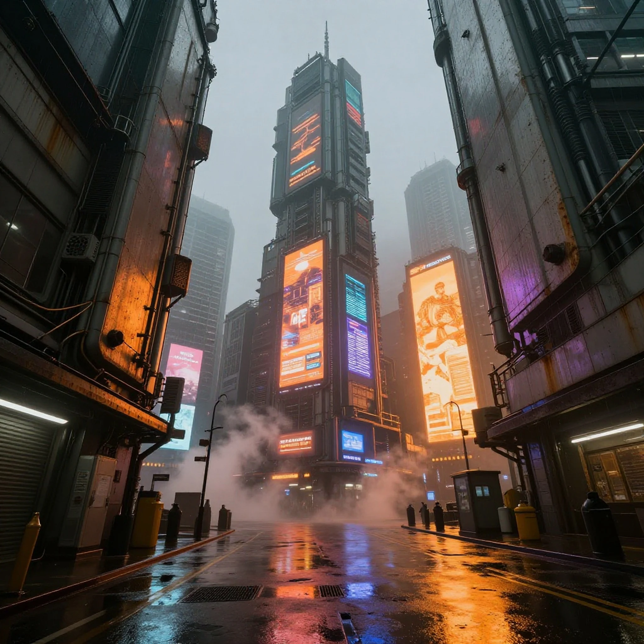 Shadowed Alleyway Bathes 4K — 4K texture