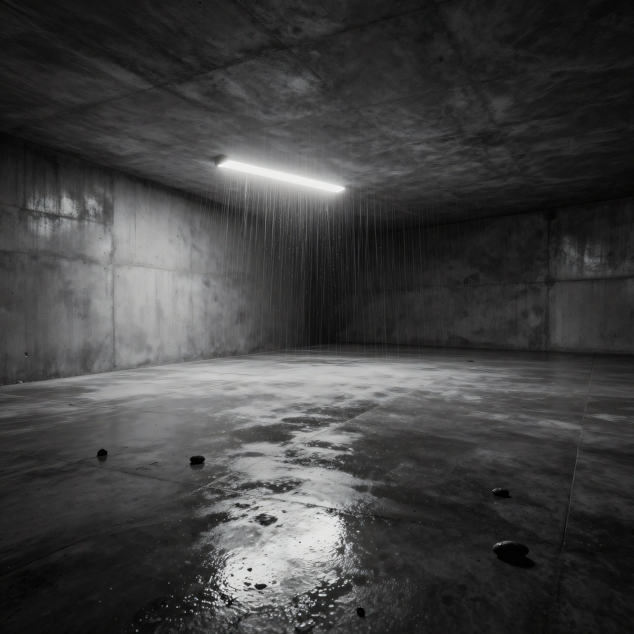 Brutalist concrete pebble, fluorescent 4K — 4K neon background