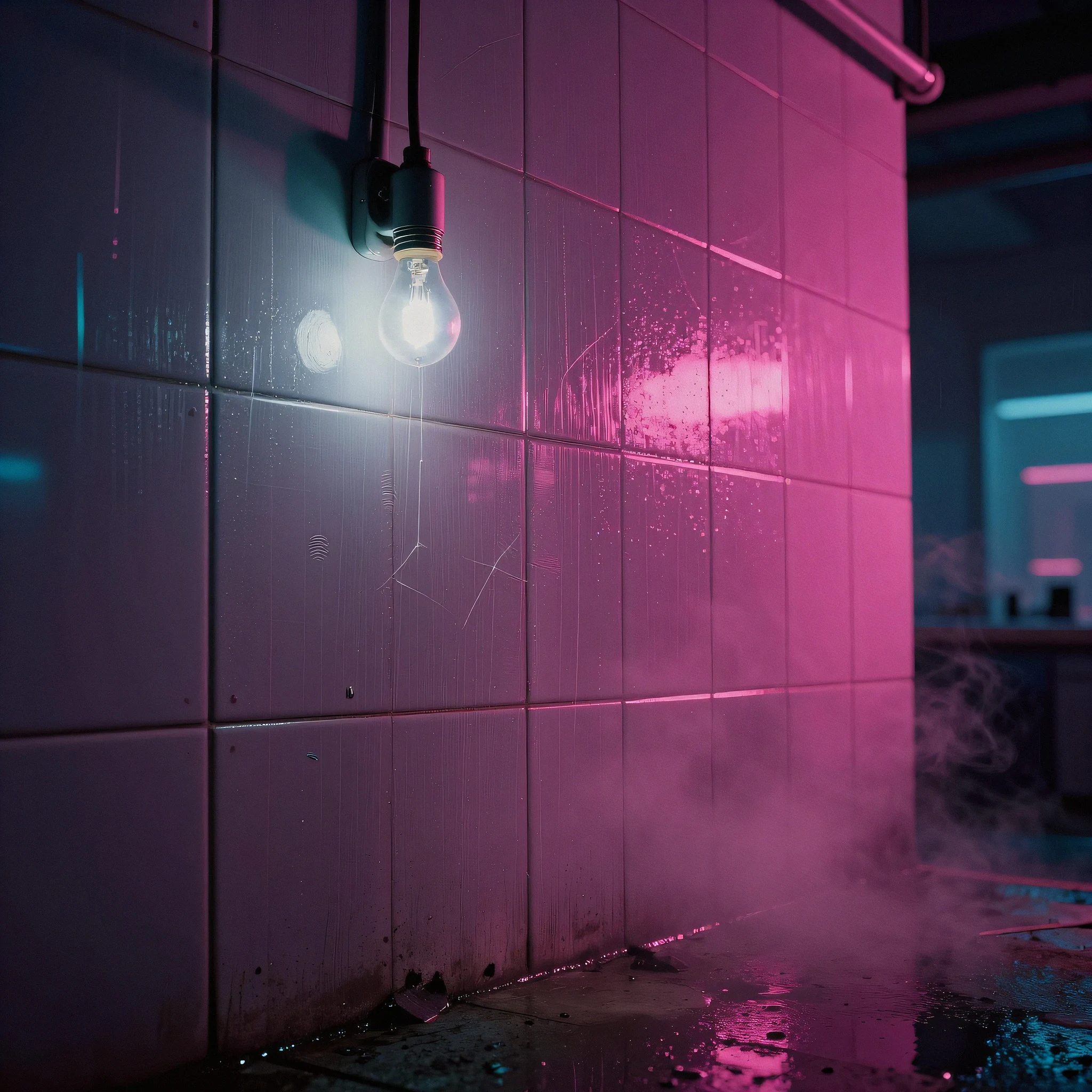 Chrome paneling, tungsten 4K — 4K neon background