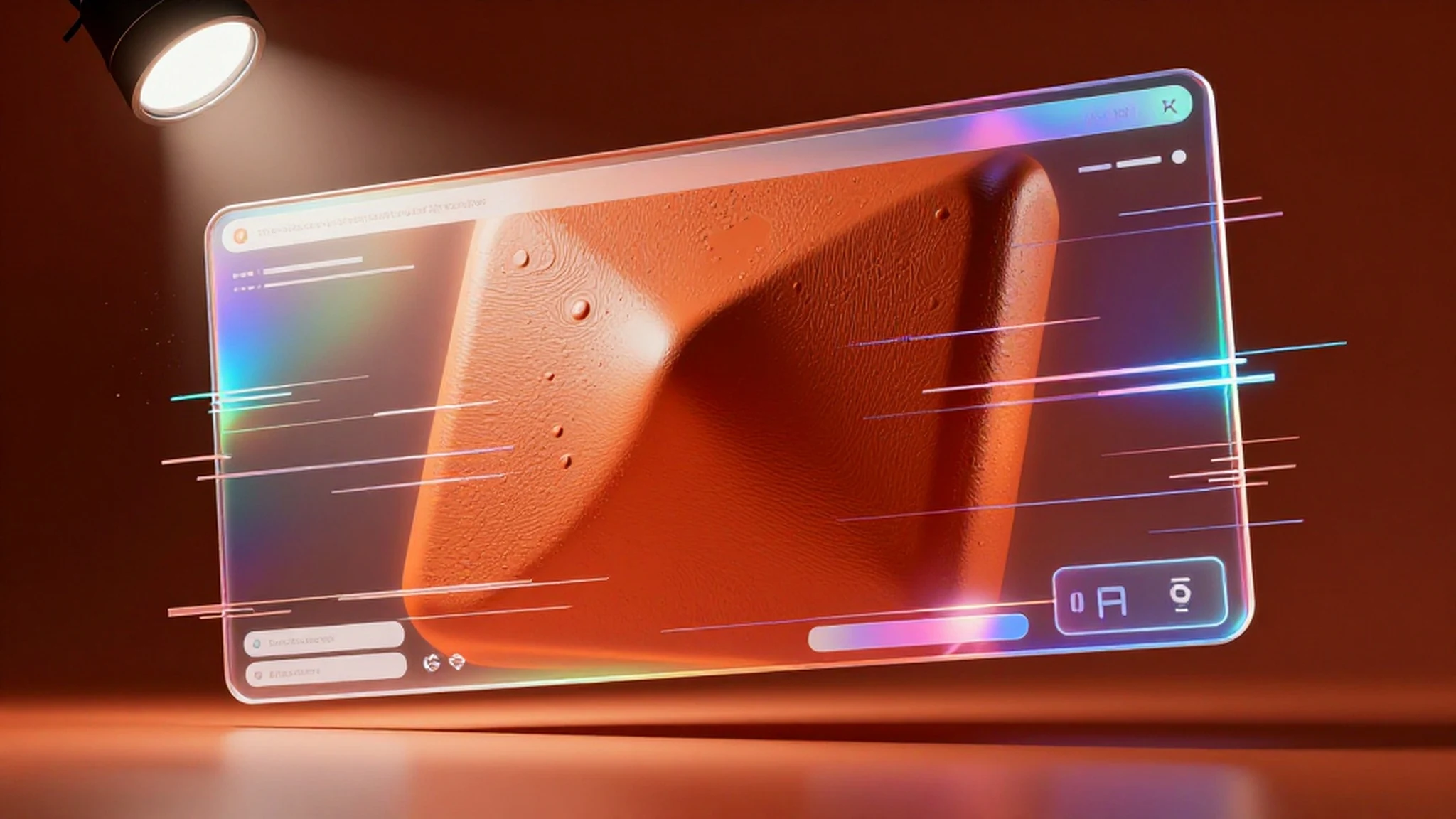 Polished metal, intricate holographic distortion 4K — 4K abstract background