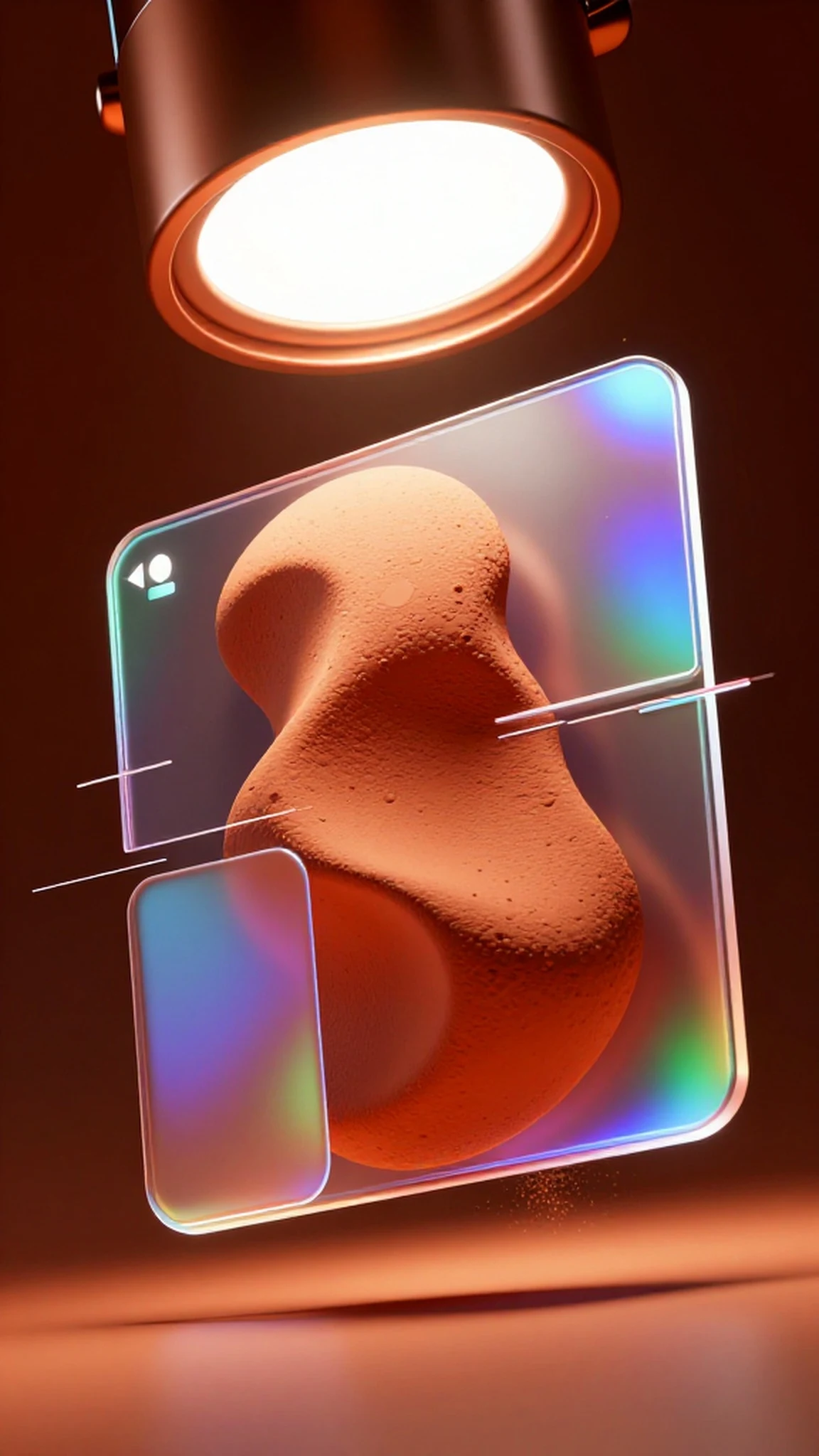 Polished metal, intricate holographic distortion 4K — 4K abstract background