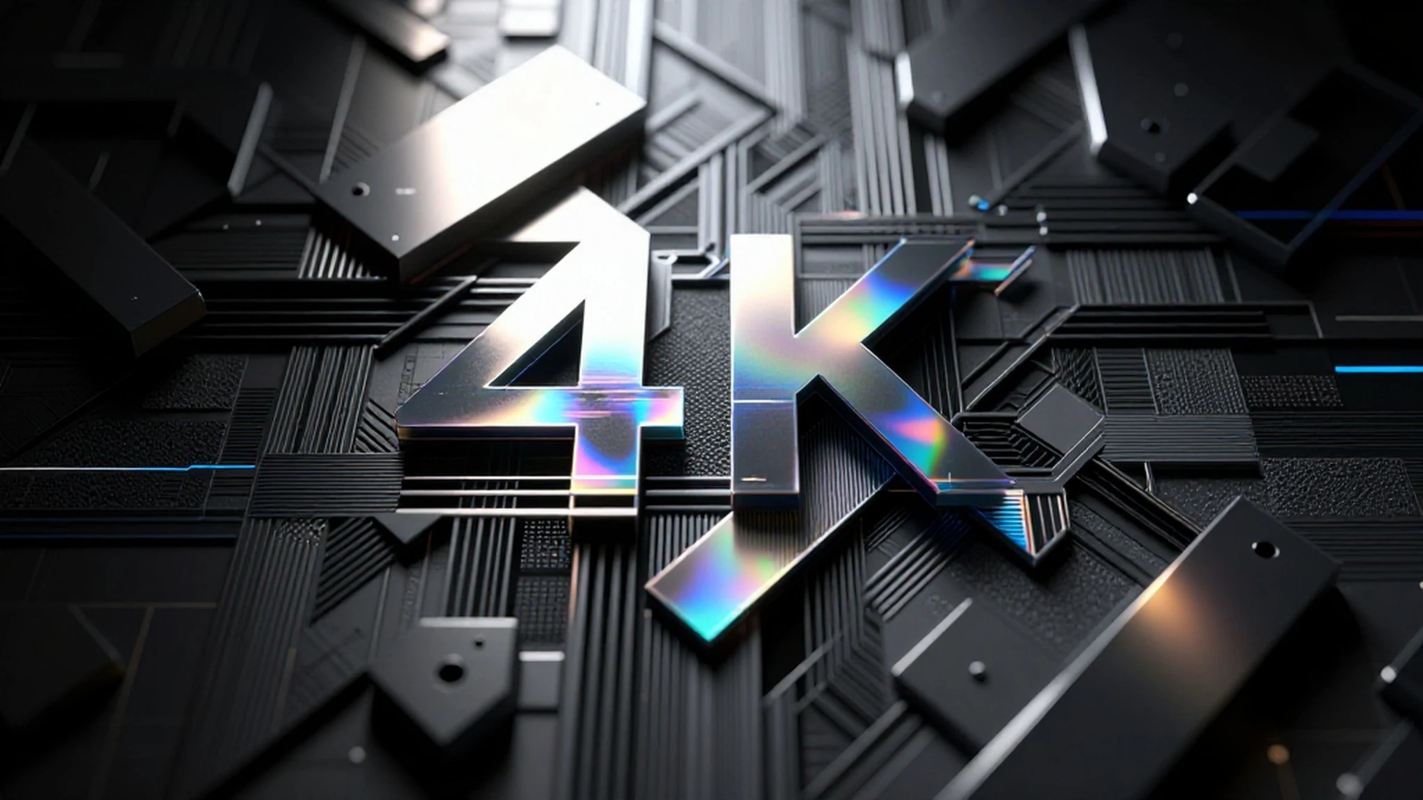 Industrial data stream, shimmering iridescent glitch 4K — 4K abstract background