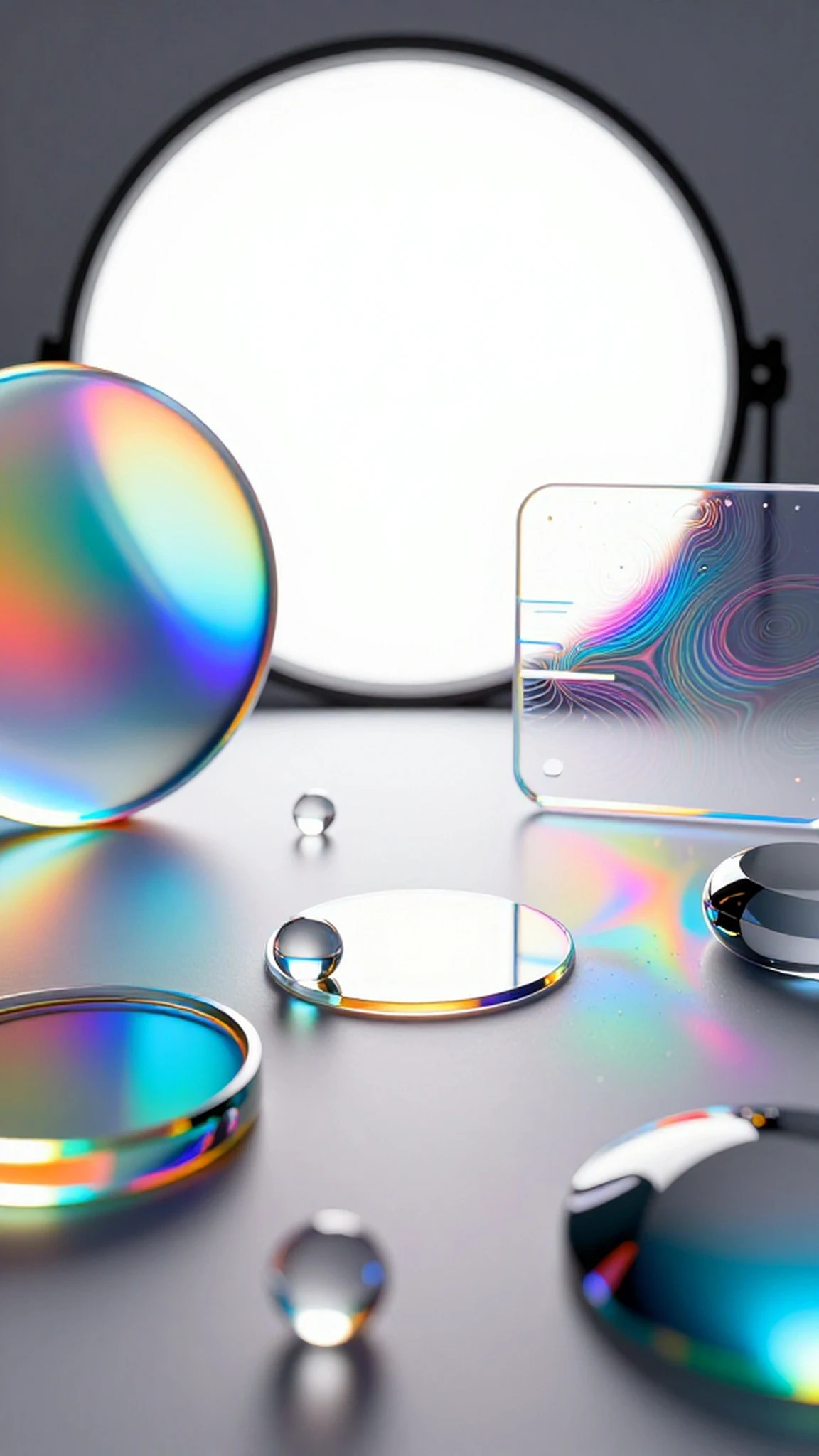 Polished Chrome, Glitch Hologram 4K — 4K abstract background