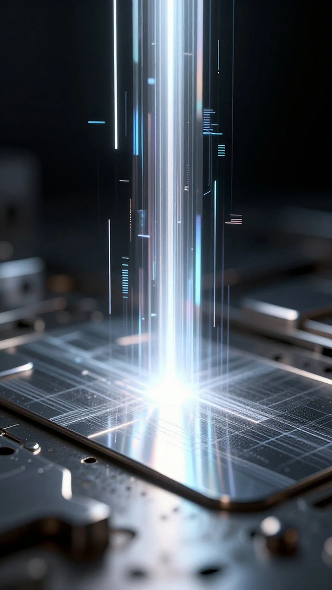 Polished Chrome Surfaces, Ethereal Glow 4K — 4K abstract background