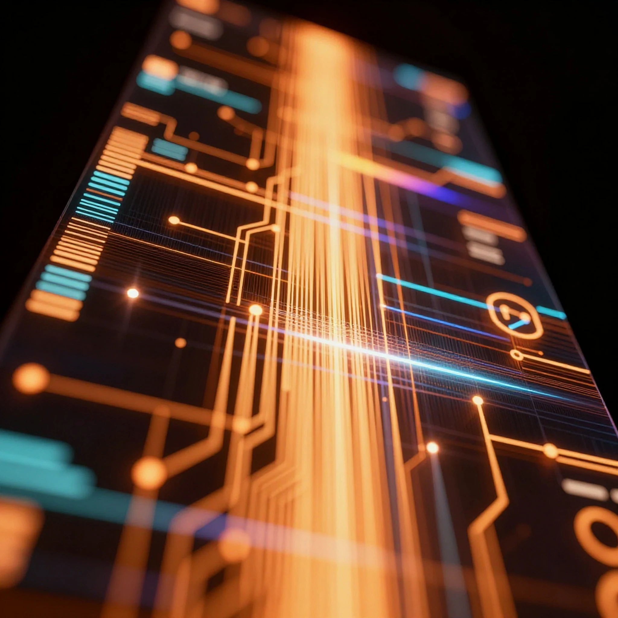 Photorealistic 4K image, neon glow — 4K abstract background
