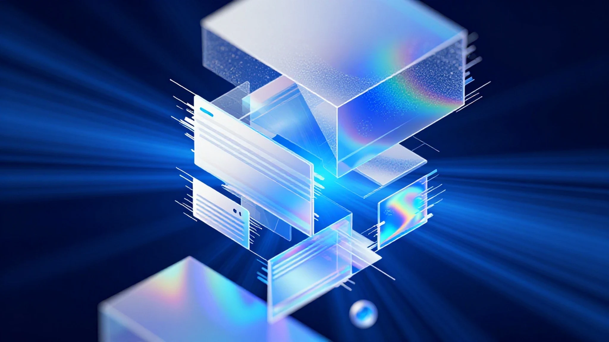 Fragmented Geometry, Holographic Distortion 4K — 4K abstract background