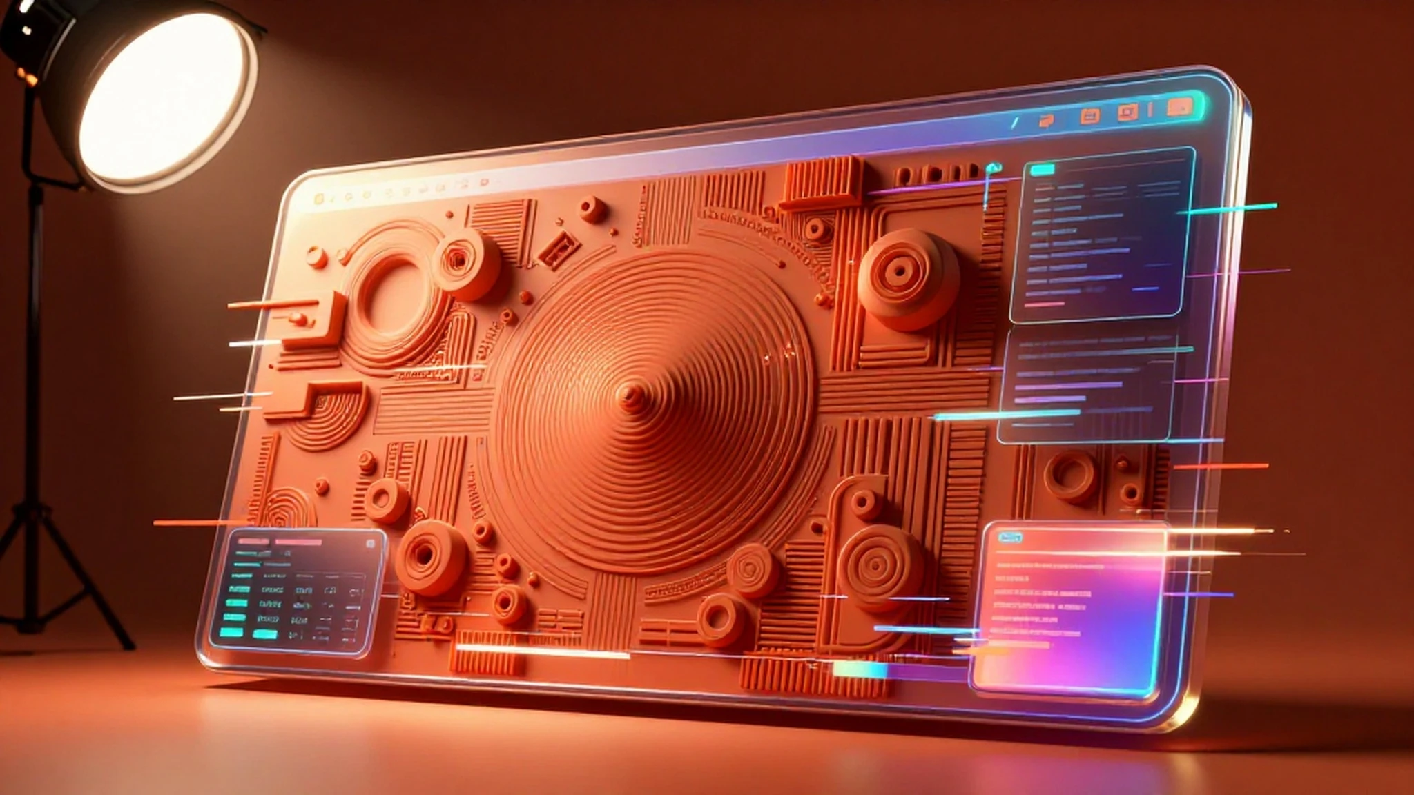 Ultra detailed photogrammetry scan, golden hour 4K — 4K abstract background