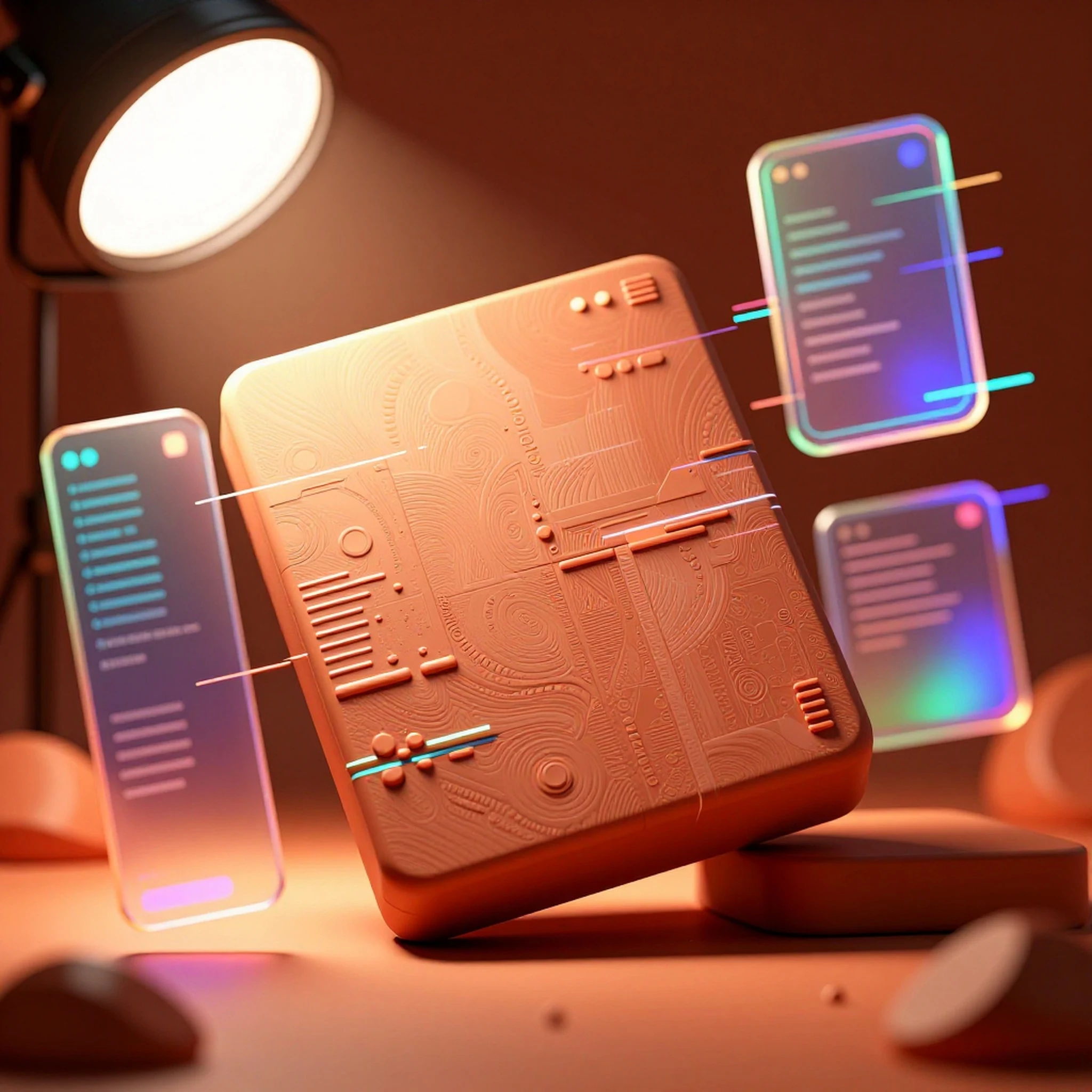 Ultra detailed photogrammetry scan, golden hour 4K — 4K abstract background