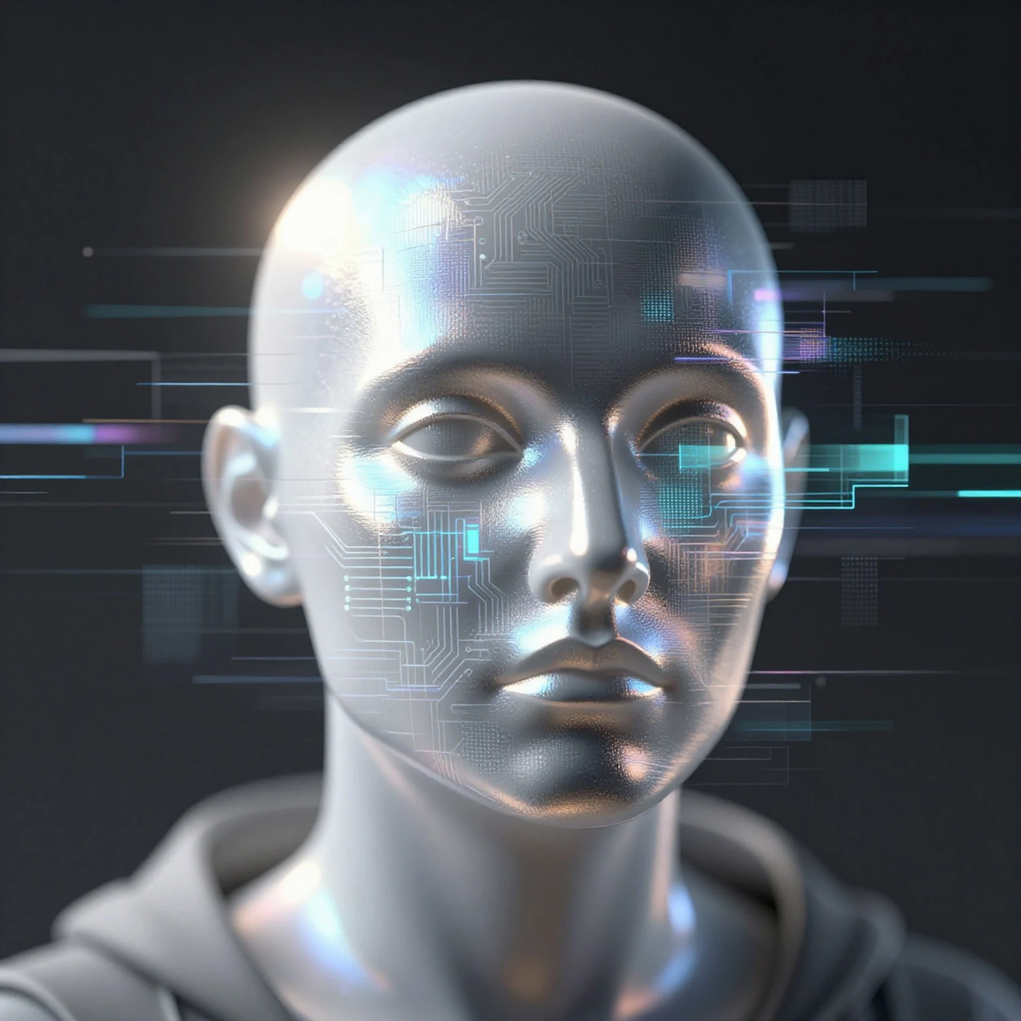 Sleek futuristic design, holographic shimmer 4K — 4K abstract background