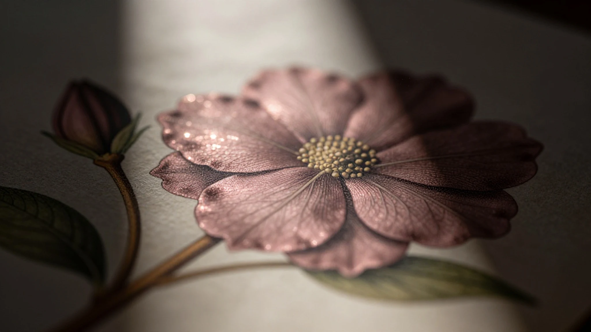 Aged parchment, intricate rose vein detail 4K — 4K abstract background