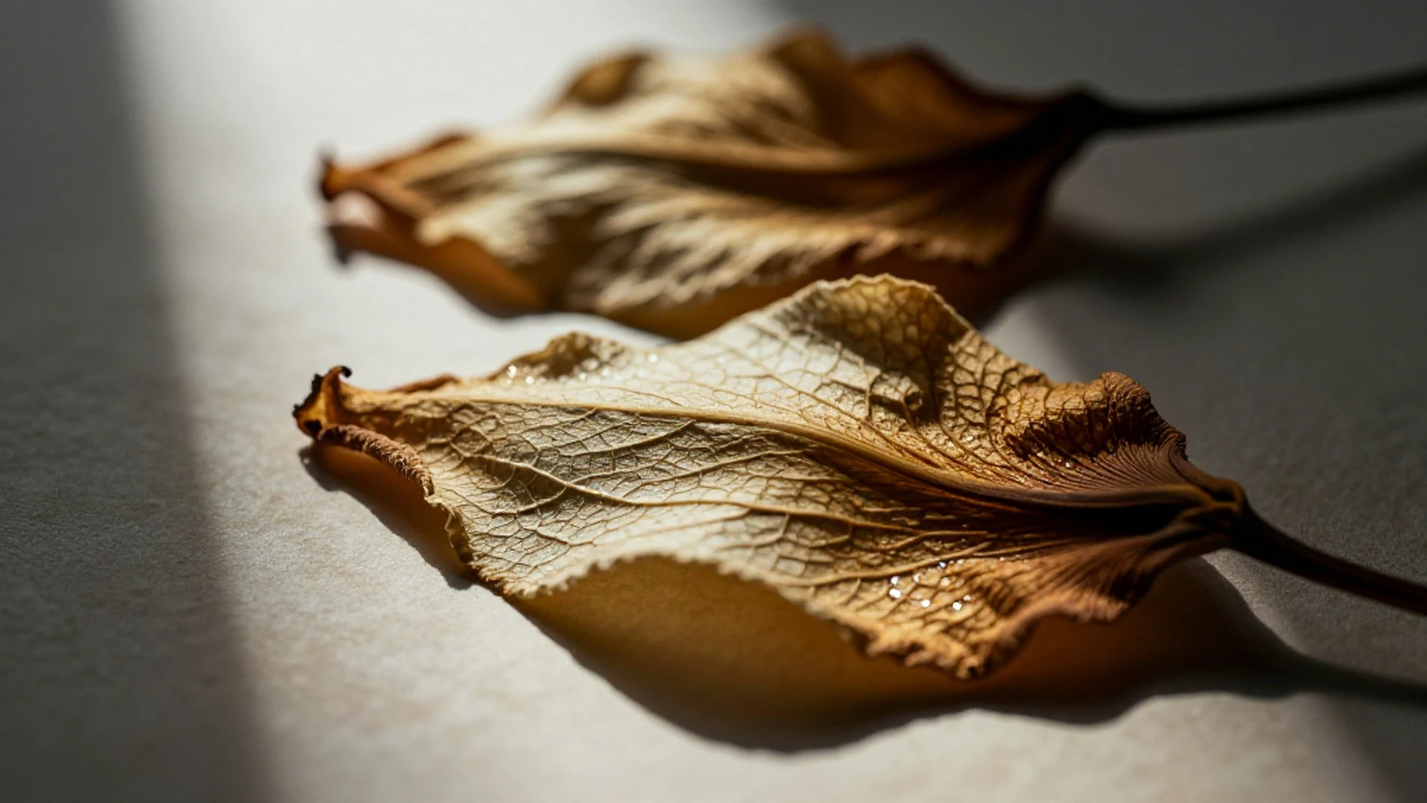 Dried petals, parchment paper 4K — 4K abstract background