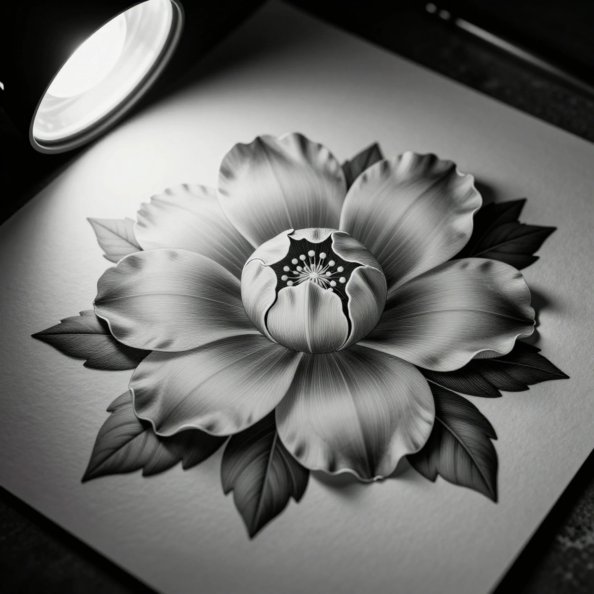 Textured paper, intricate floral illustration 8k — 4K abstract background