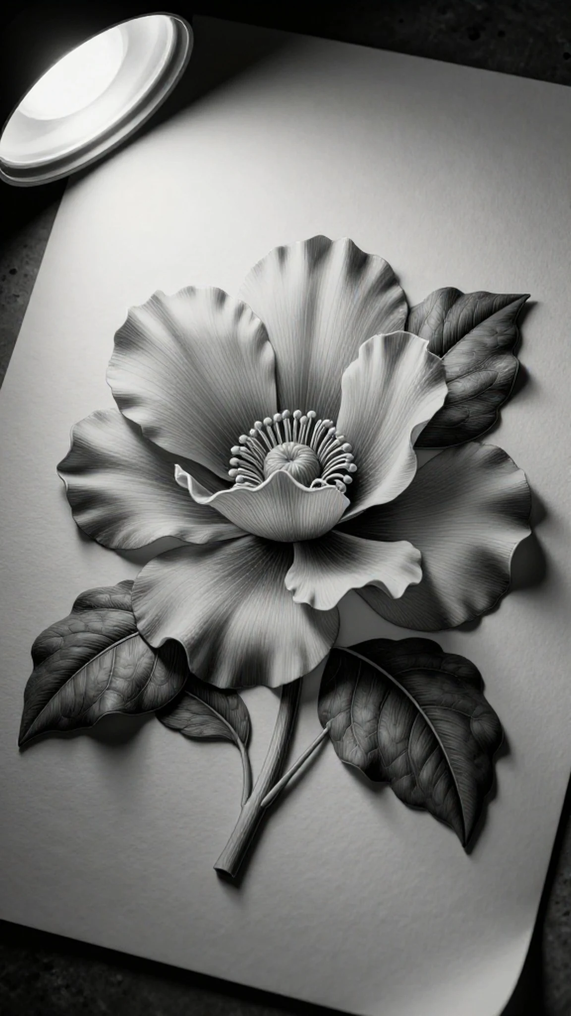 Textured paper, intricate floral detail 8k — 4K abstract background