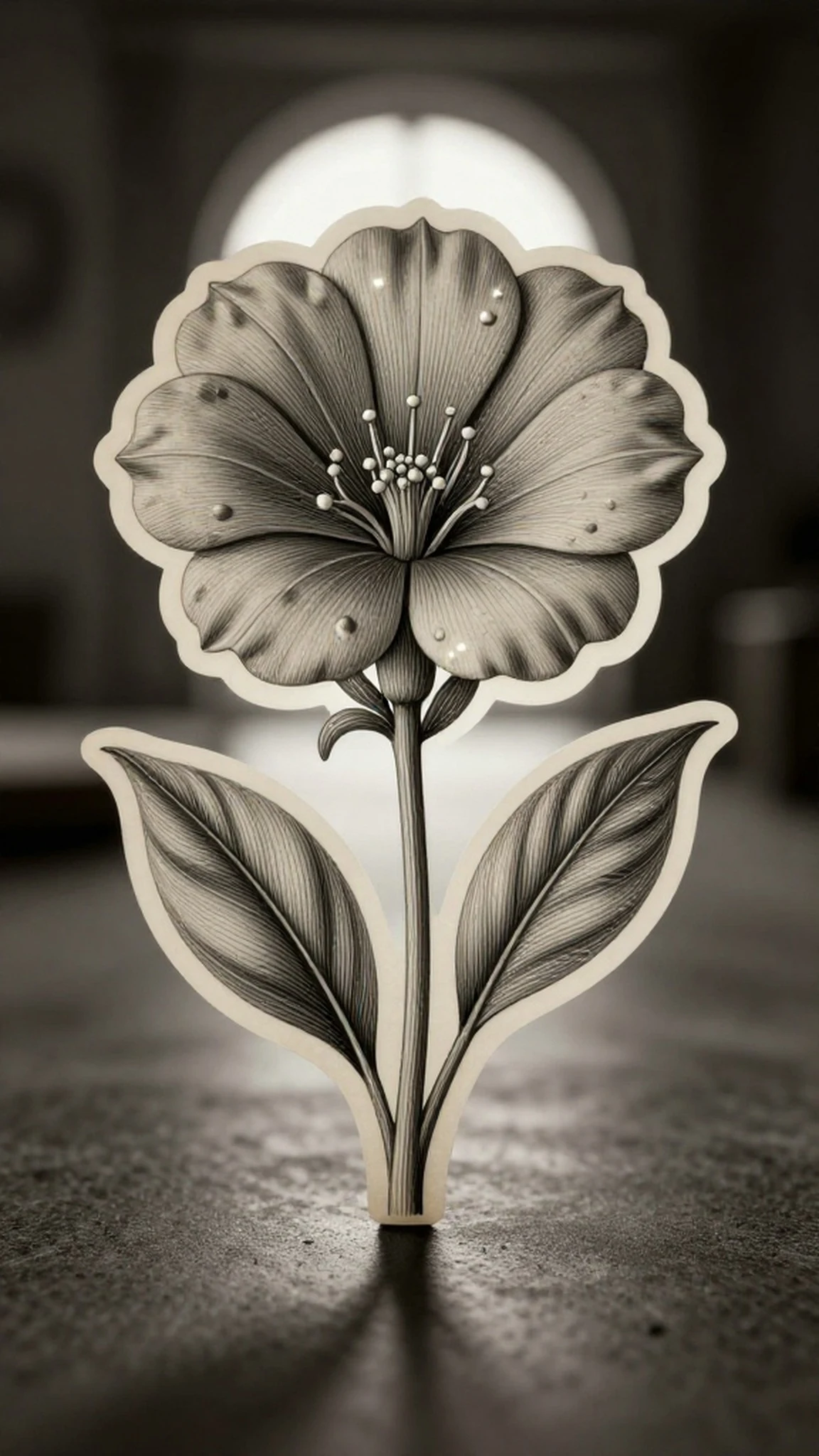 Delicate parchment flower, diffused tungsten light 4K — 4K abstract background