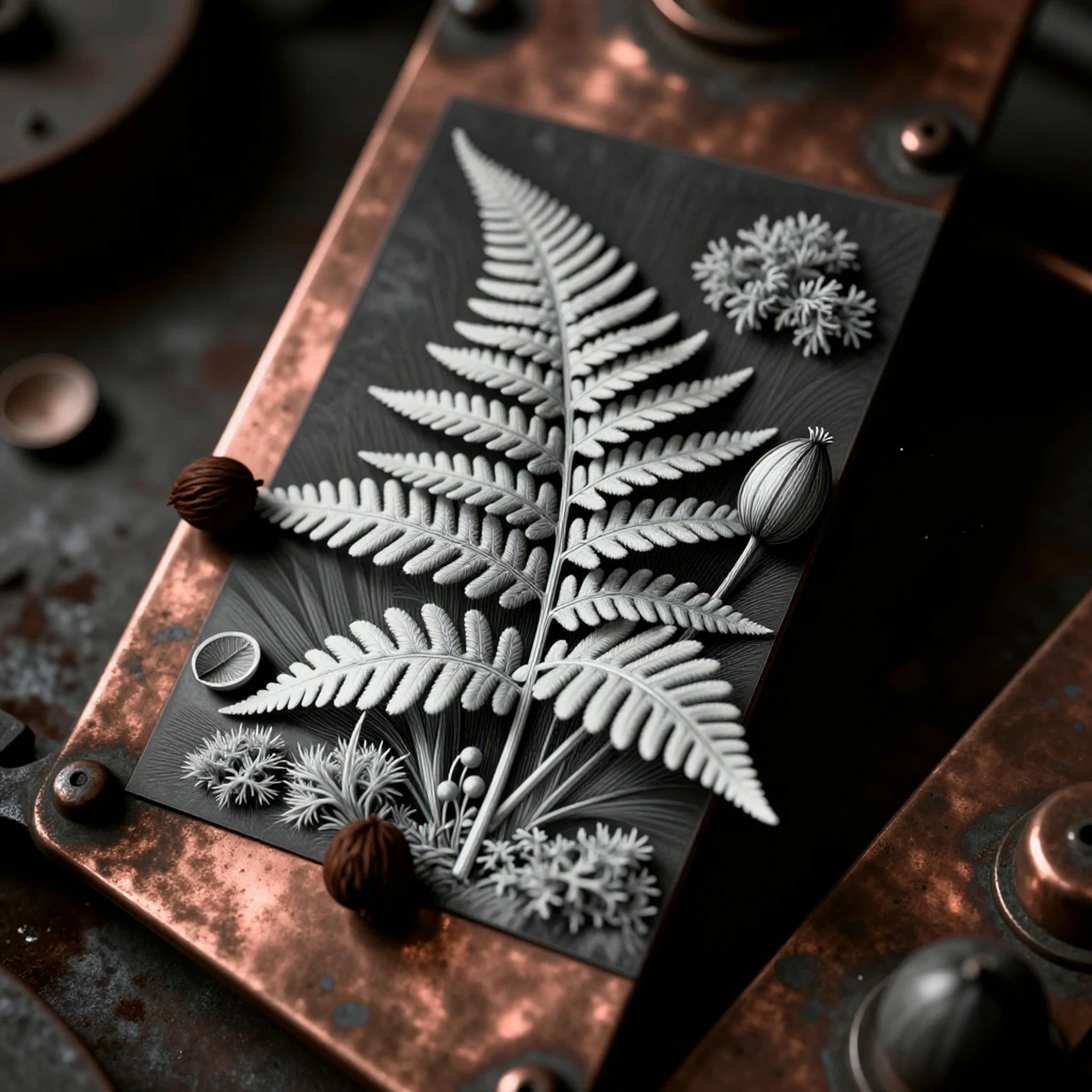 Weathered copper, iron, 4K dramatic light — 4K abstract background
