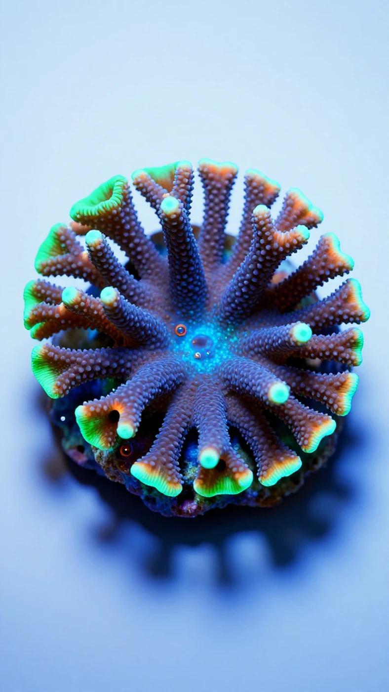 Bioluminescent Coral, Soft Studio Glow 4K, bioluminescent deep sea coral 4K 4K
