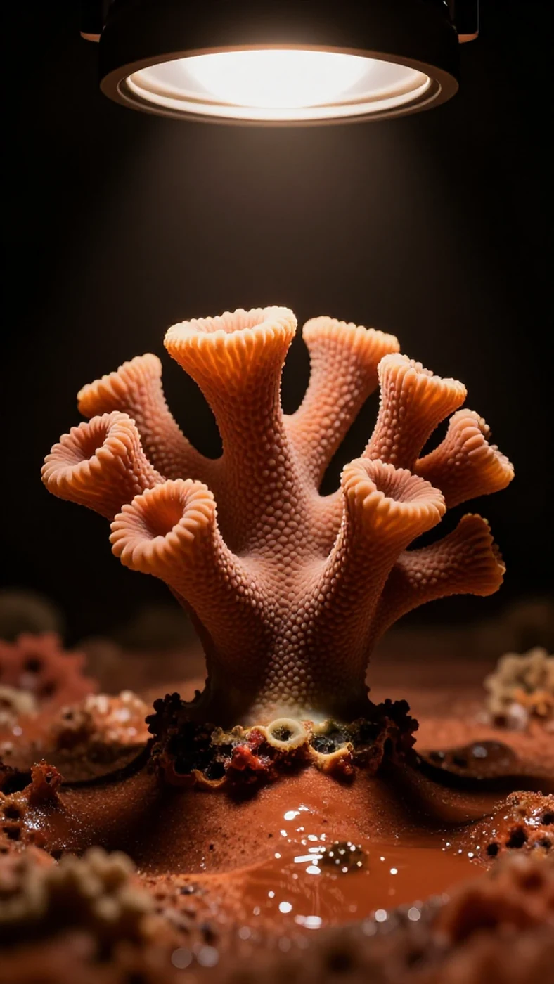 Bioluminescent Coral, Golden Hour Ray Tracing 4K — 4K abstract background
