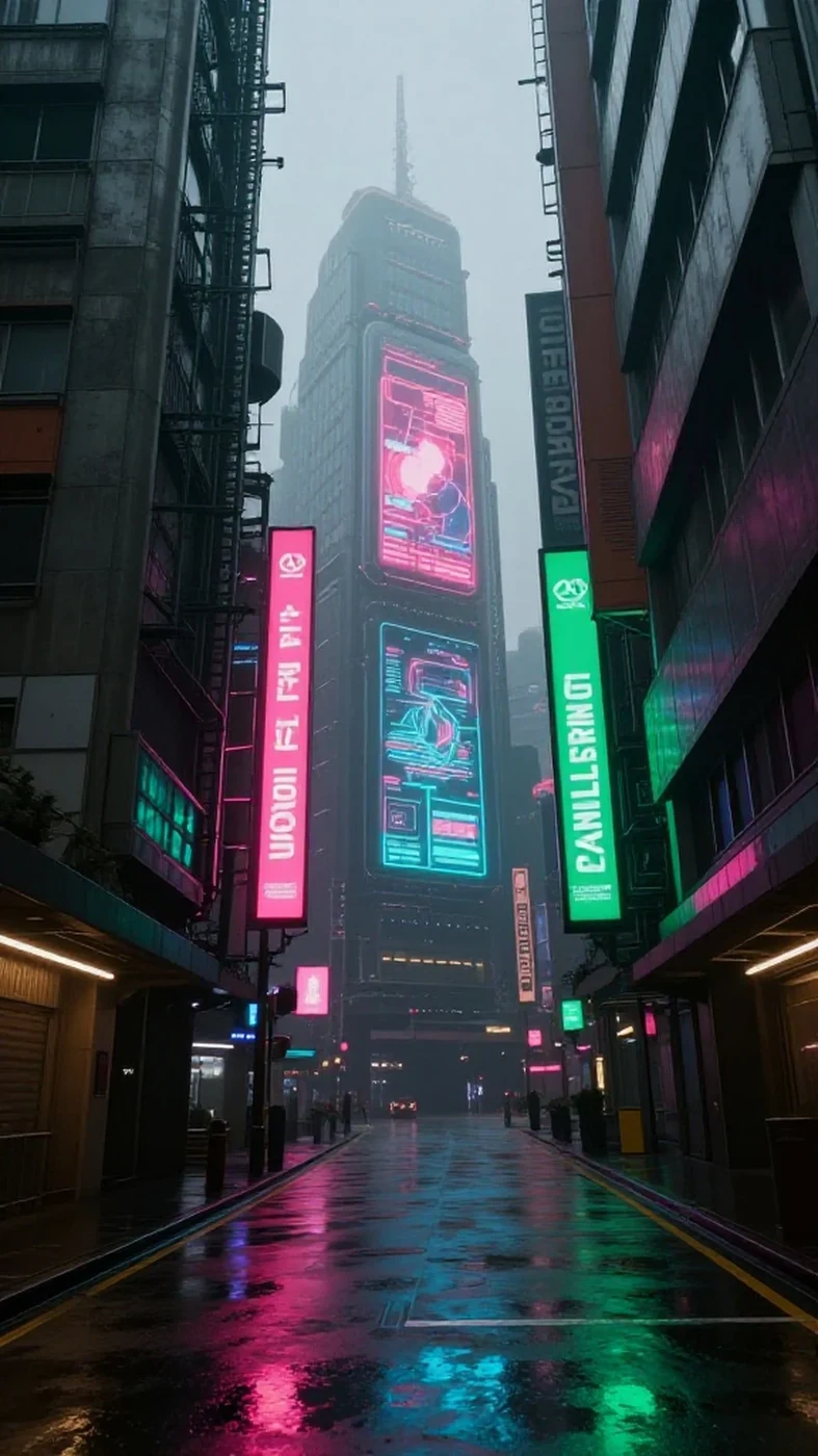 Holographic Signs Pulse 4K — 4K texture