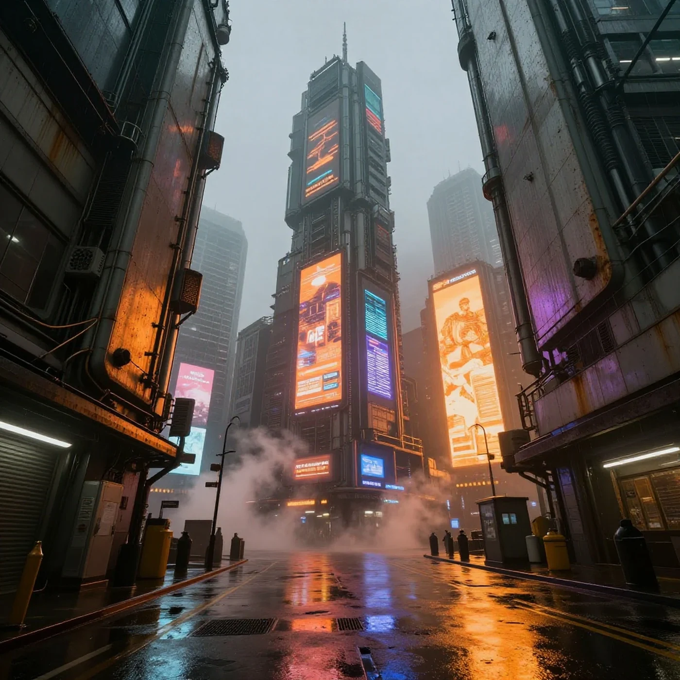 Shadowed Alleyway Bathes 4K — 4K texture