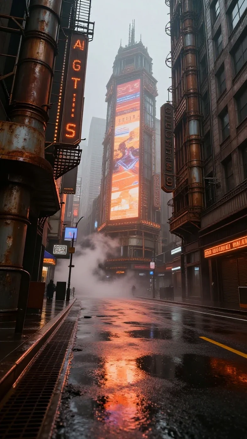 Rain-Soaked Concrete Shimmers 4K — 4K texture