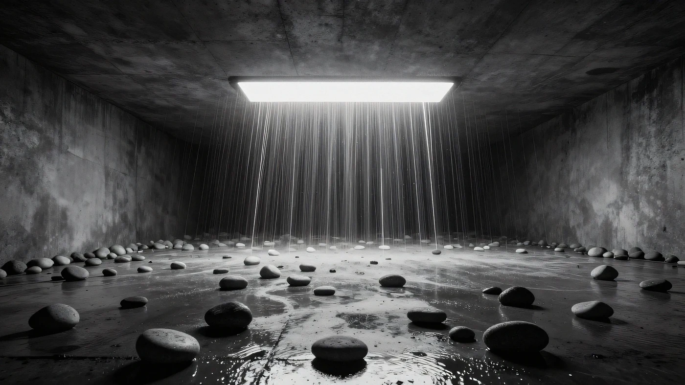 Brutalist concrete pebble, fluorescent 4K — 4K neon background