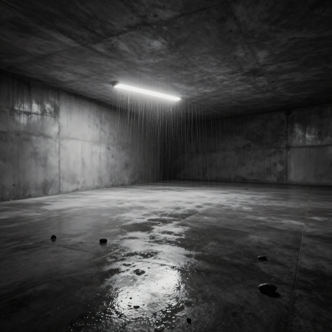 Brutalist concrete pebble, fluorescent 4K — 4K neon background
