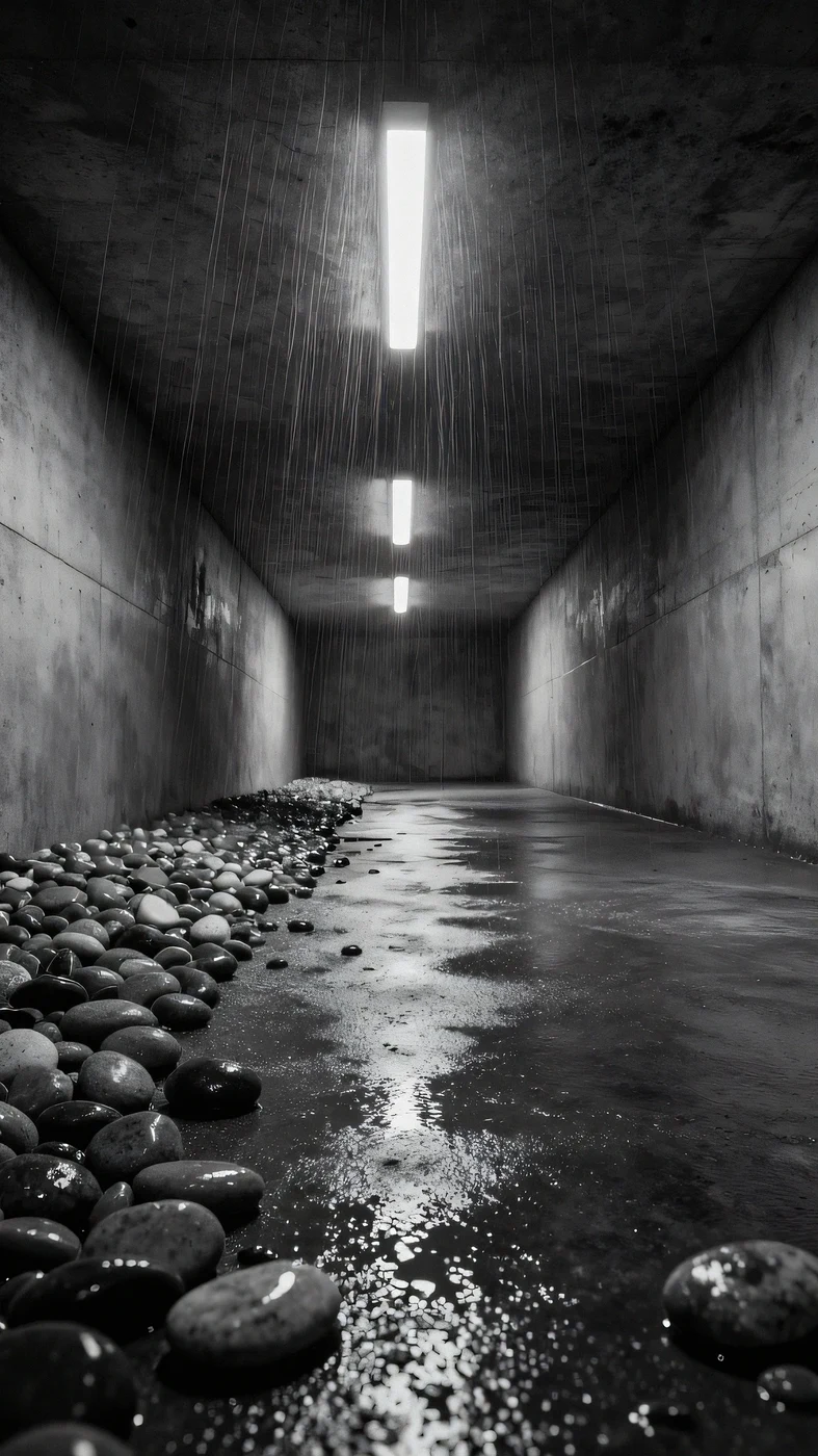 Brutalist concrete pebble, fluorescent 4K — 4K neon background