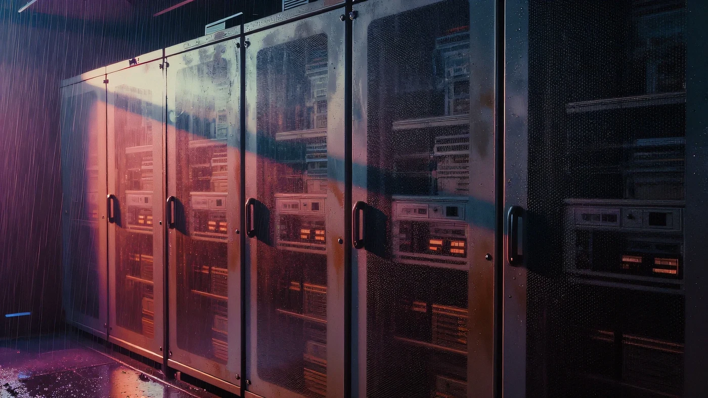 Highly detailed, neon rain 4K — 4K neon background