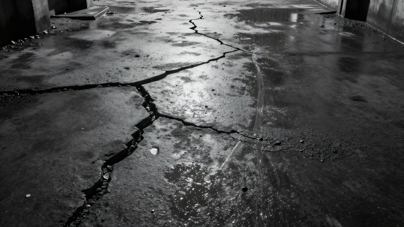 Bone-dry concrete pavement, fluorescent 4K — 4K neon background