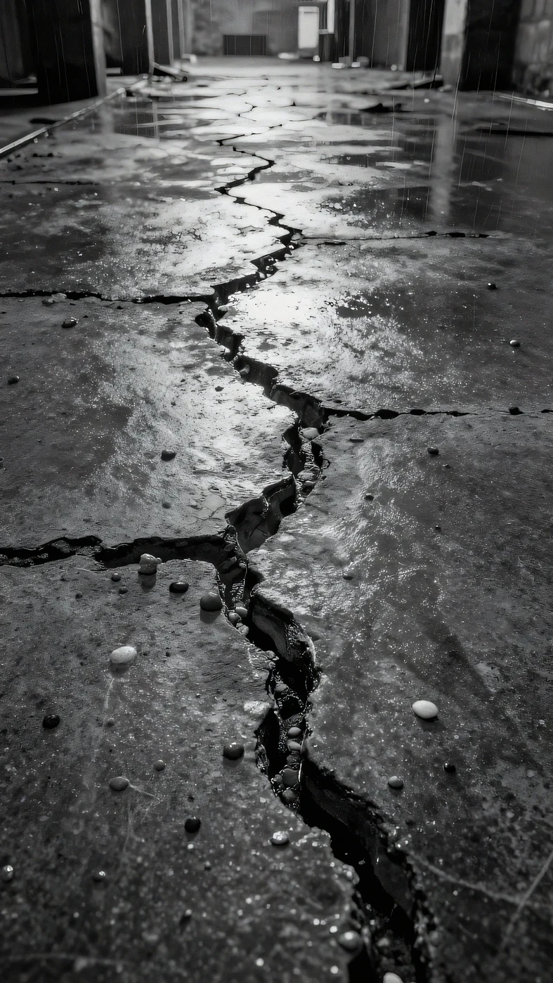 Bone-dry concrete pavement, fluorescent 4K — 4K neon background