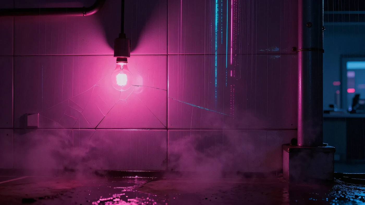Chrome paneling, tungsten 4K — 4K neon background