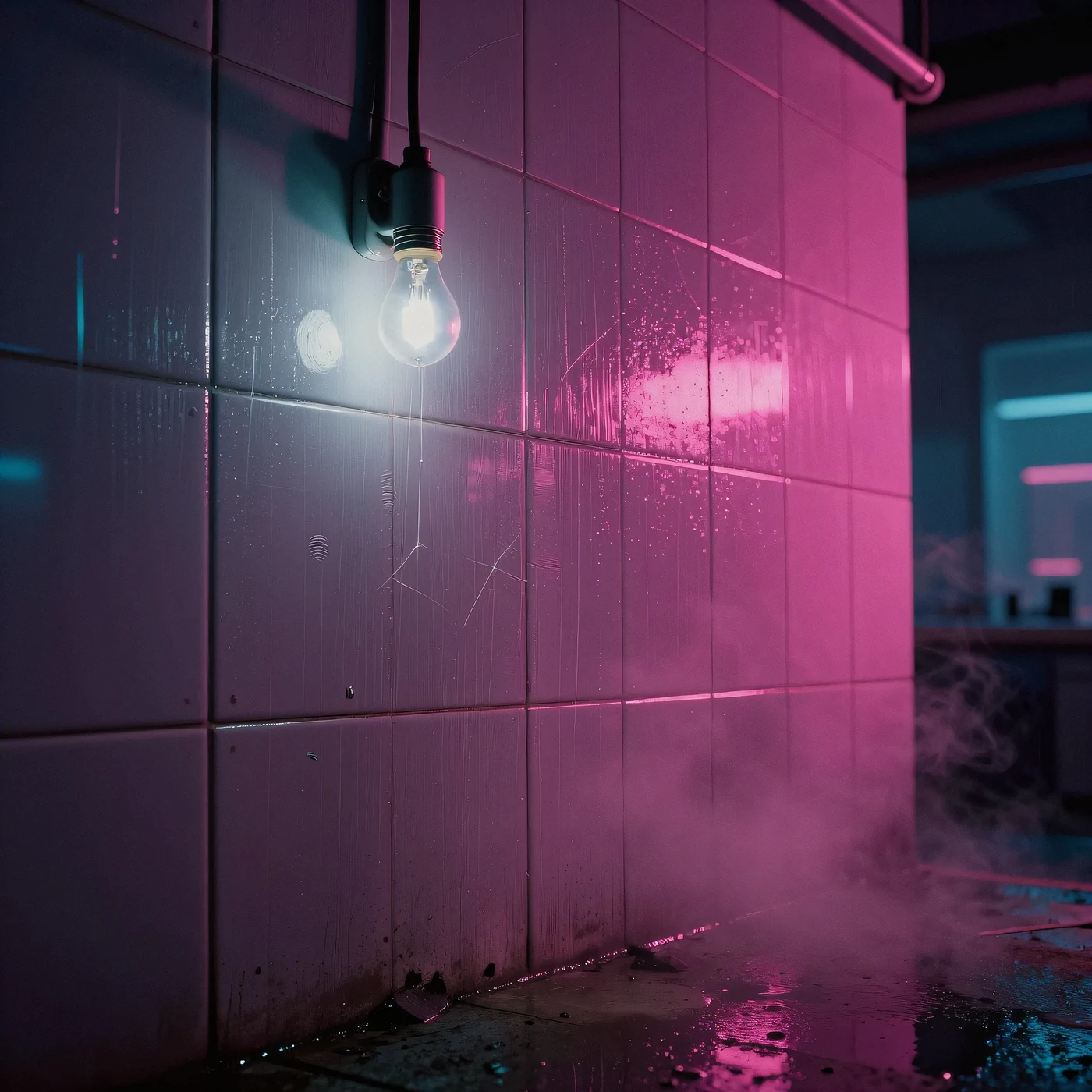 Chrome paneling, tungsten 4K — 4K neon background