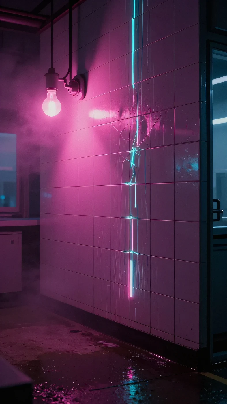 Chrome paneling, tungsten 4K — 4K neon background