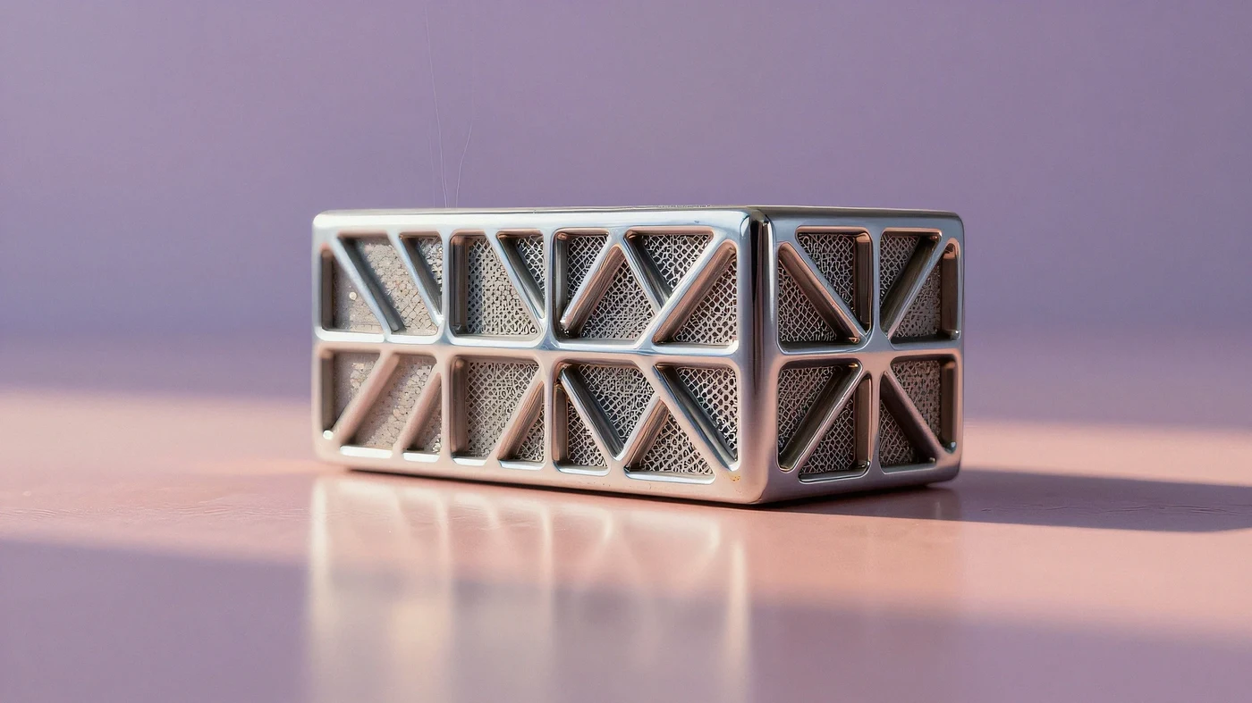 Polished chrome ventilation duct 4K — 4K neon background