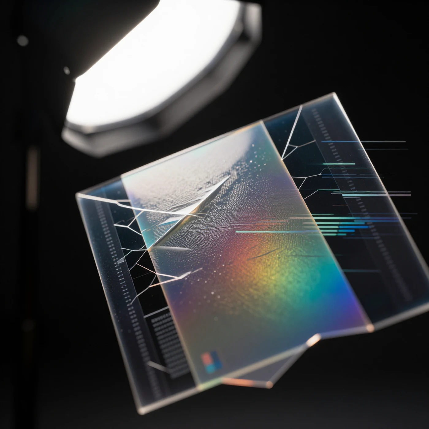 Metallic sheen, fractured light 4K — 4K abstract background