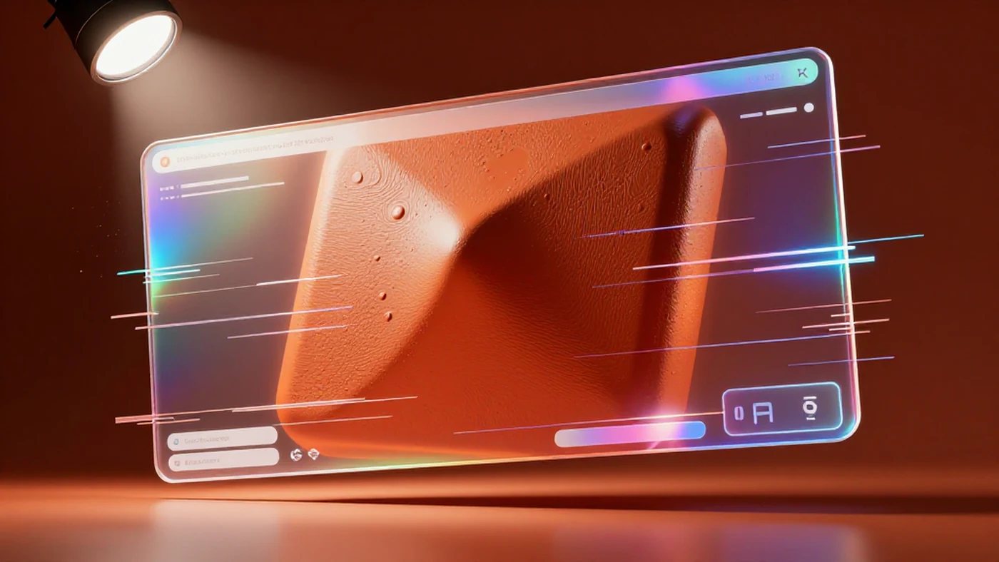 Polished metal, intricate holographic distortion 4K — 4K abstract background