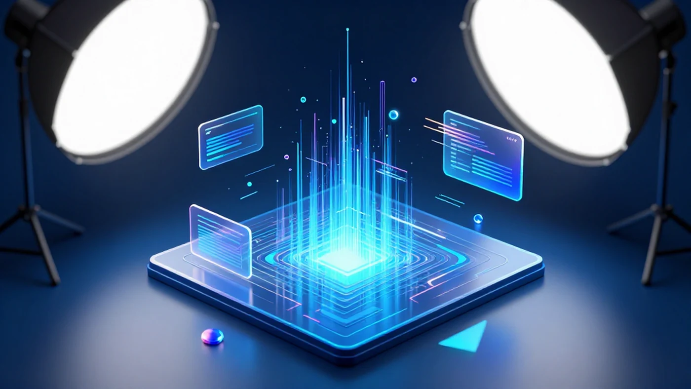 Holographic UI, Rising Streamer, 4K — 4K abstract background