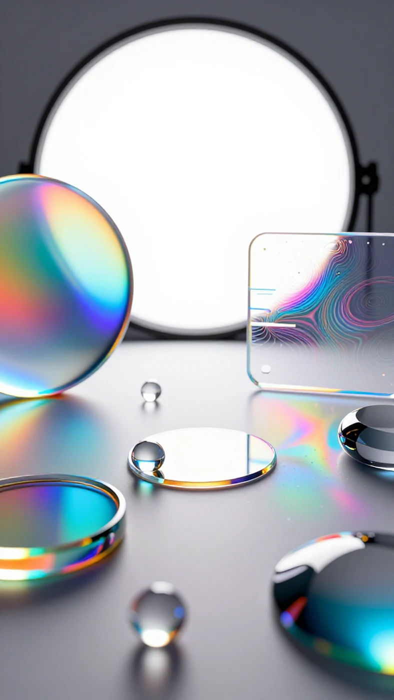 Polished Chrome, Glitch Hologram 4K — 4K abstract background