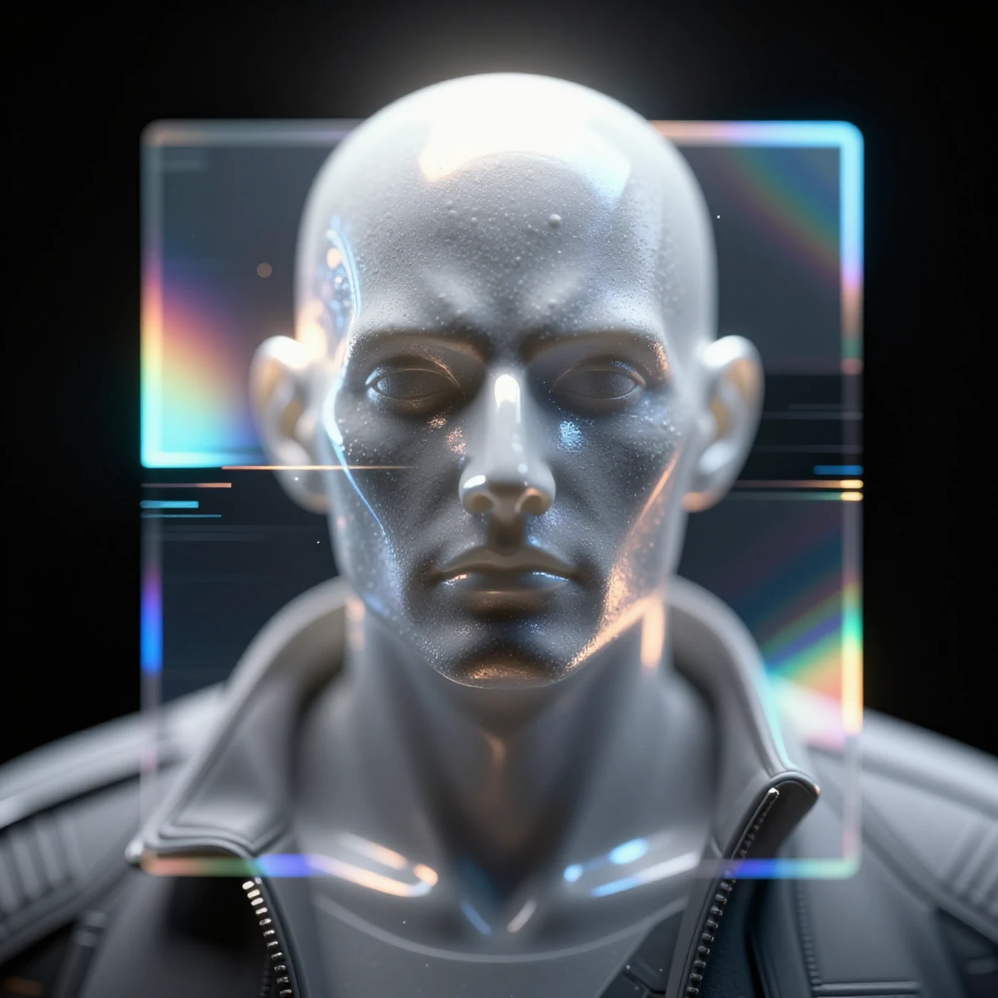 Futuristic sleek holographic distortion 4K — 4K abstract background