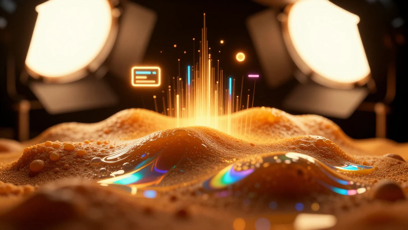 Digital particles, iridescent holographic 4K — 4K abstract background