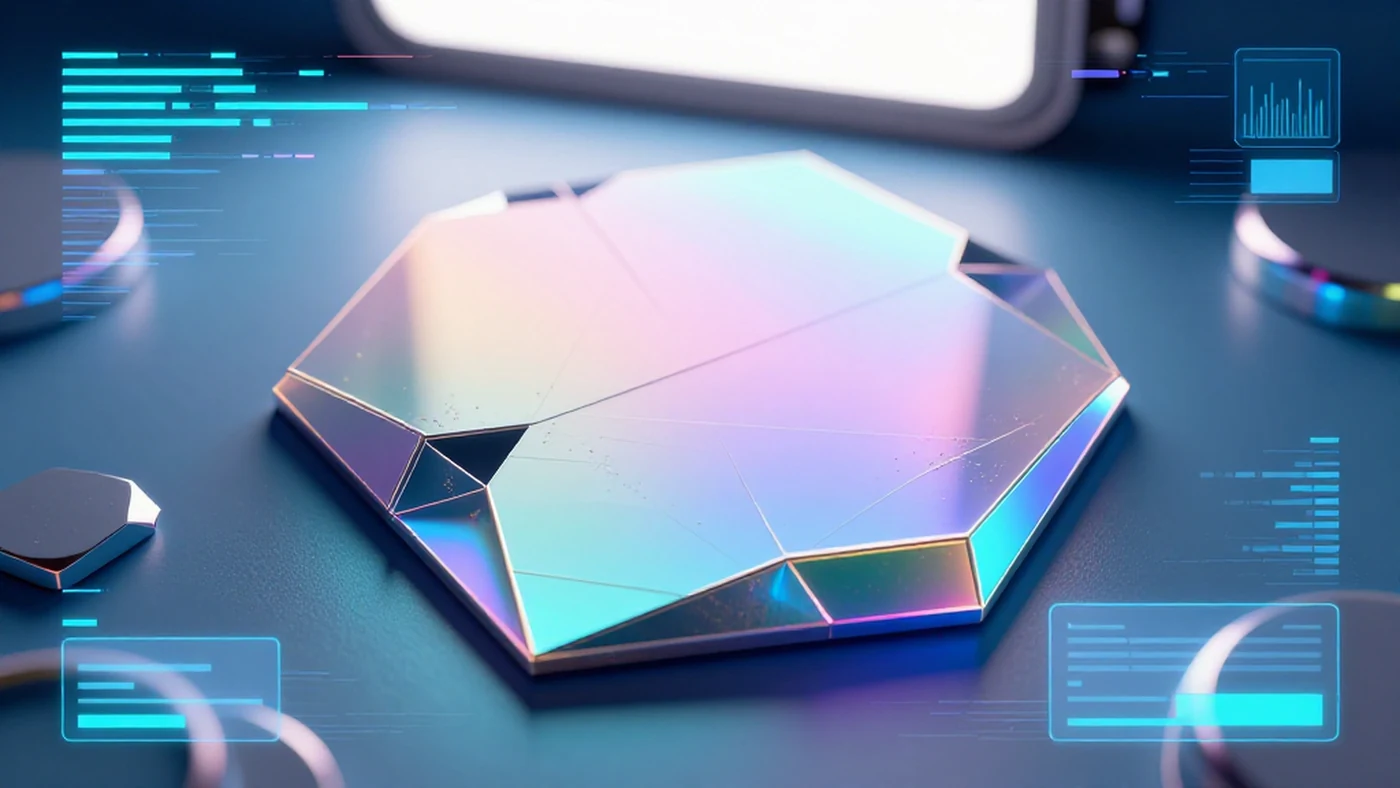 Worn metal, fractured polygons 4K — 4K abstract background