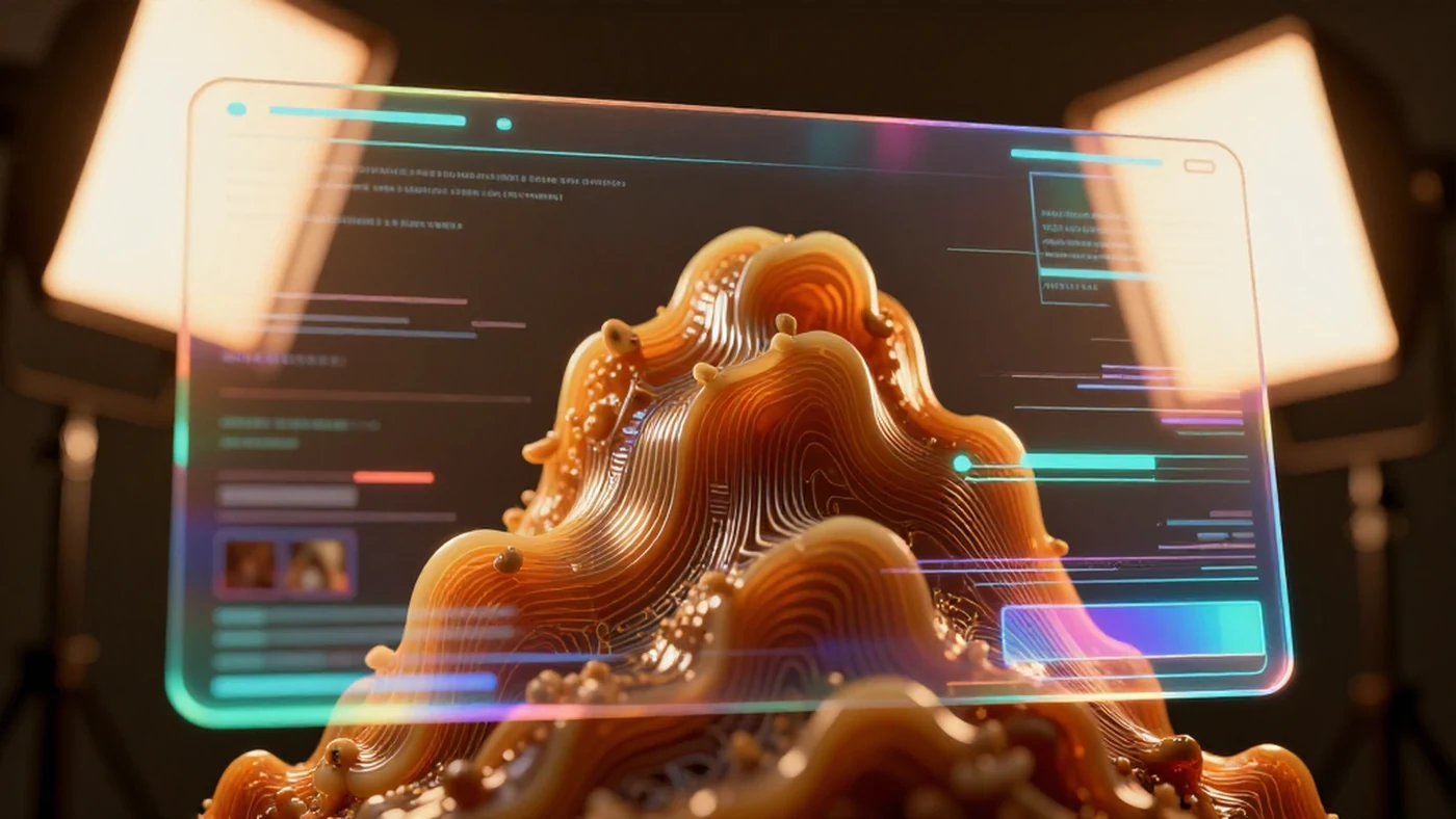 Holographic UI, Rising Streamer 4K — 4K abstract background