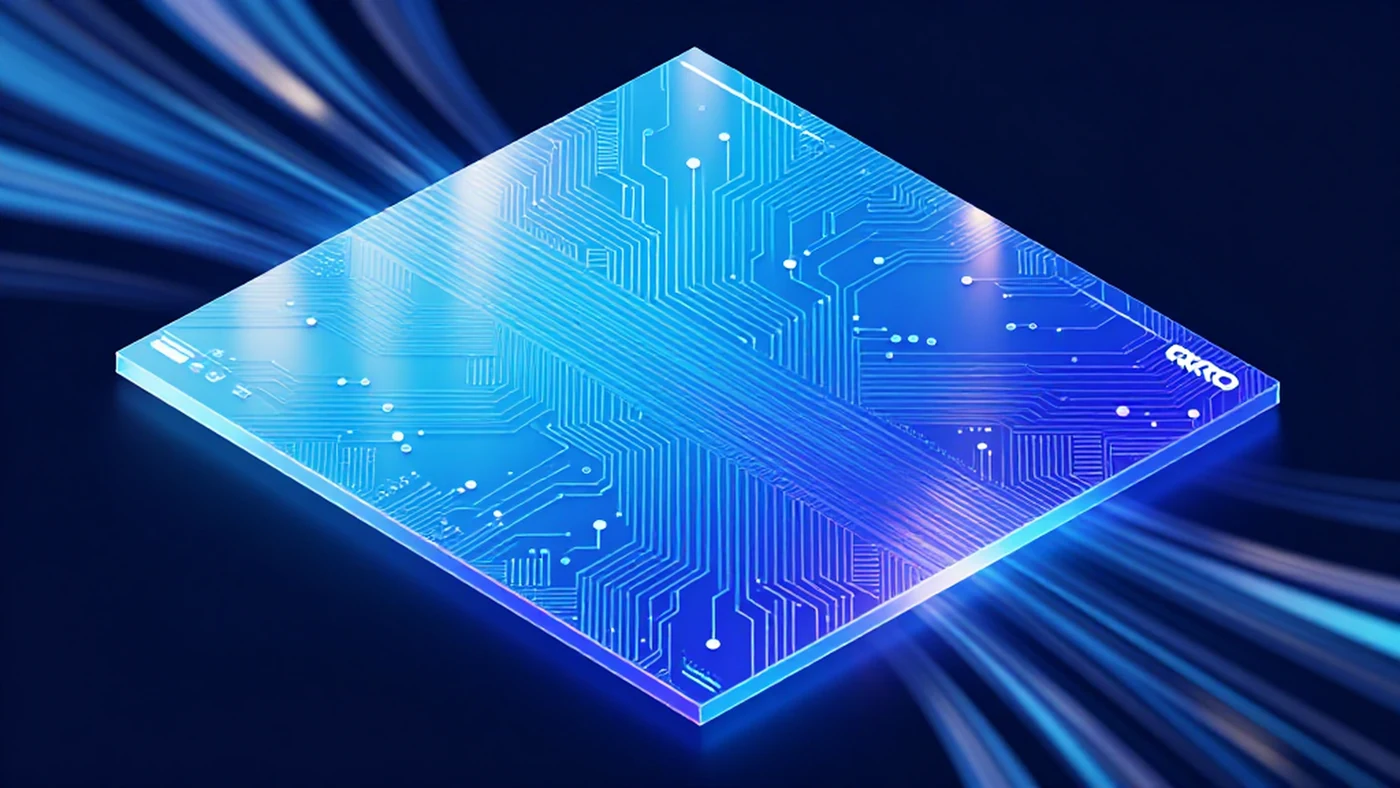 Holographic Circuitry, Shimmering Blue Reflections 4K — 4K abstract background