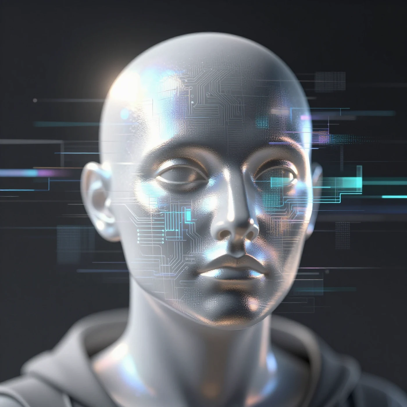 Sleek futuristic design, holographic shimmer 4K — 4K abstract background