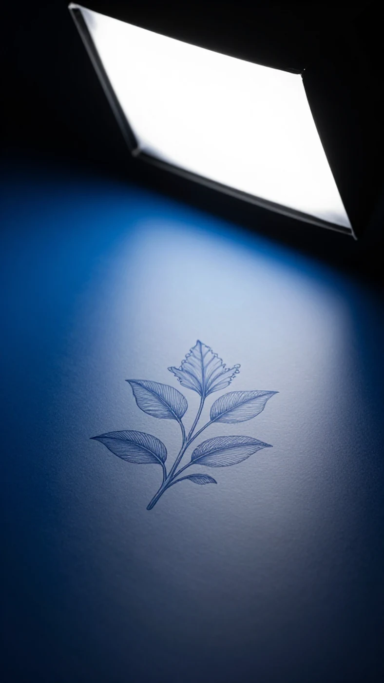 Delicate paper texture, volumetric blue light 8K — 4K abstract background