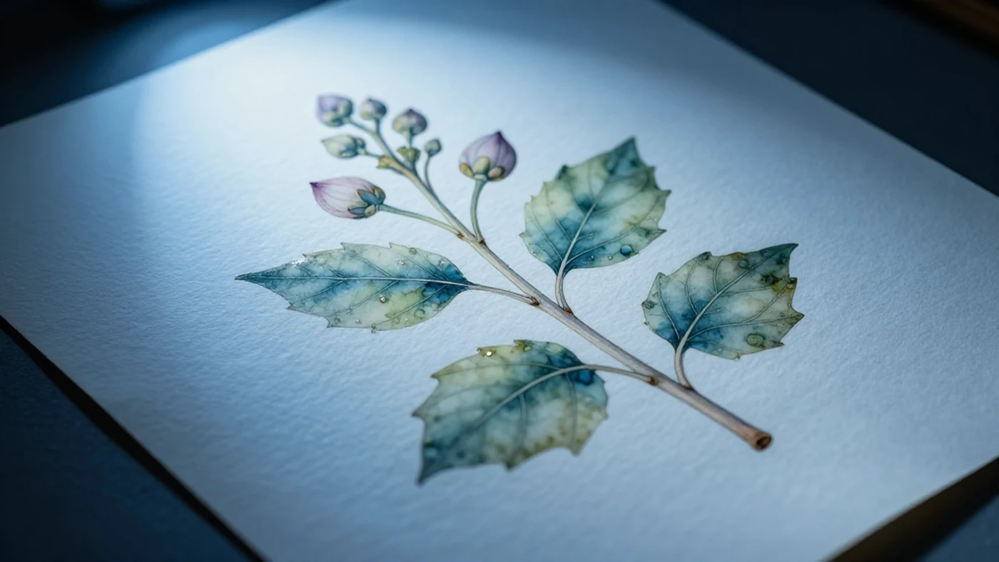 Botanical Illustration, Watercolor Wash 4K — 4K abstract background