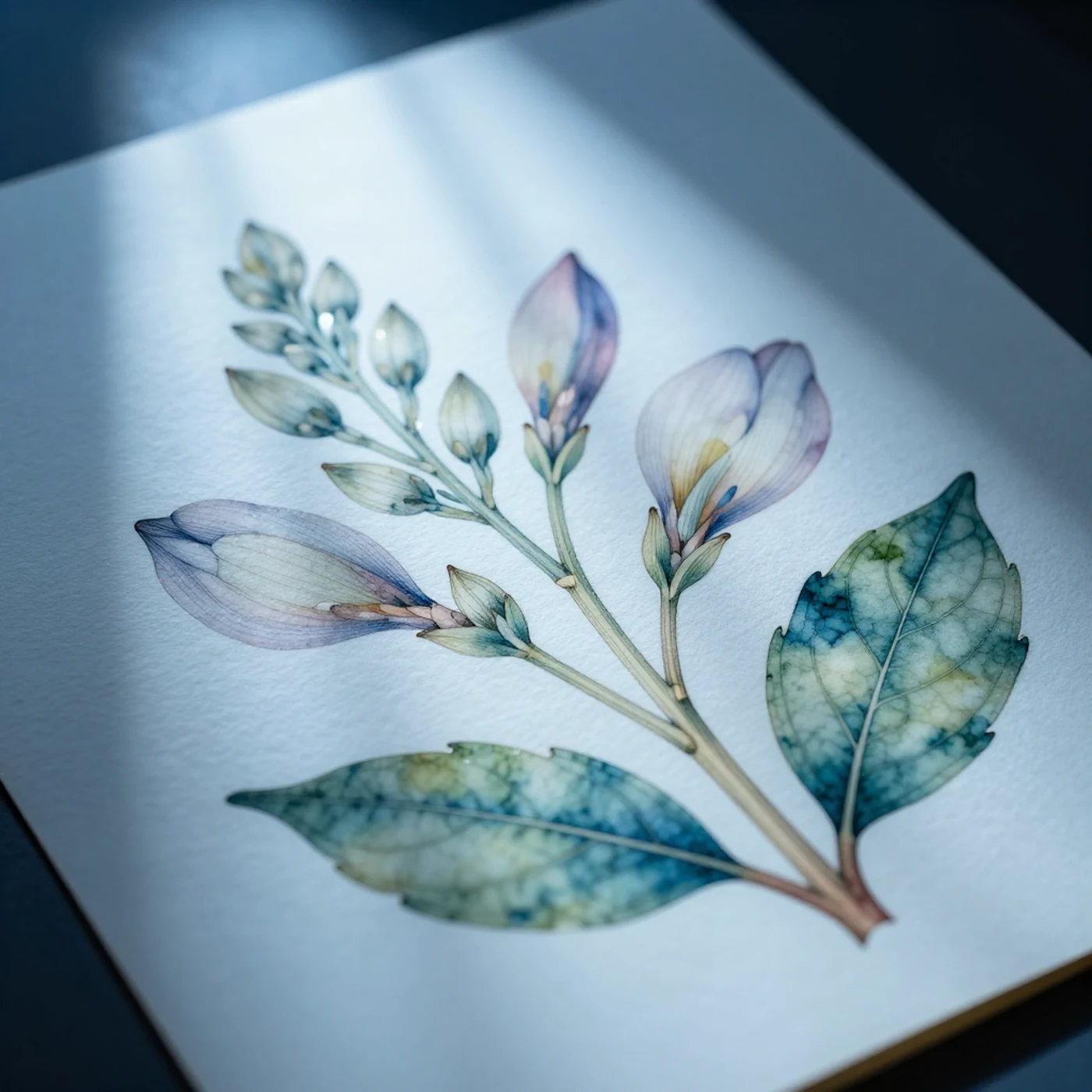 Botanical Illustration, Watercolor Wash 4K — 4K abstract background