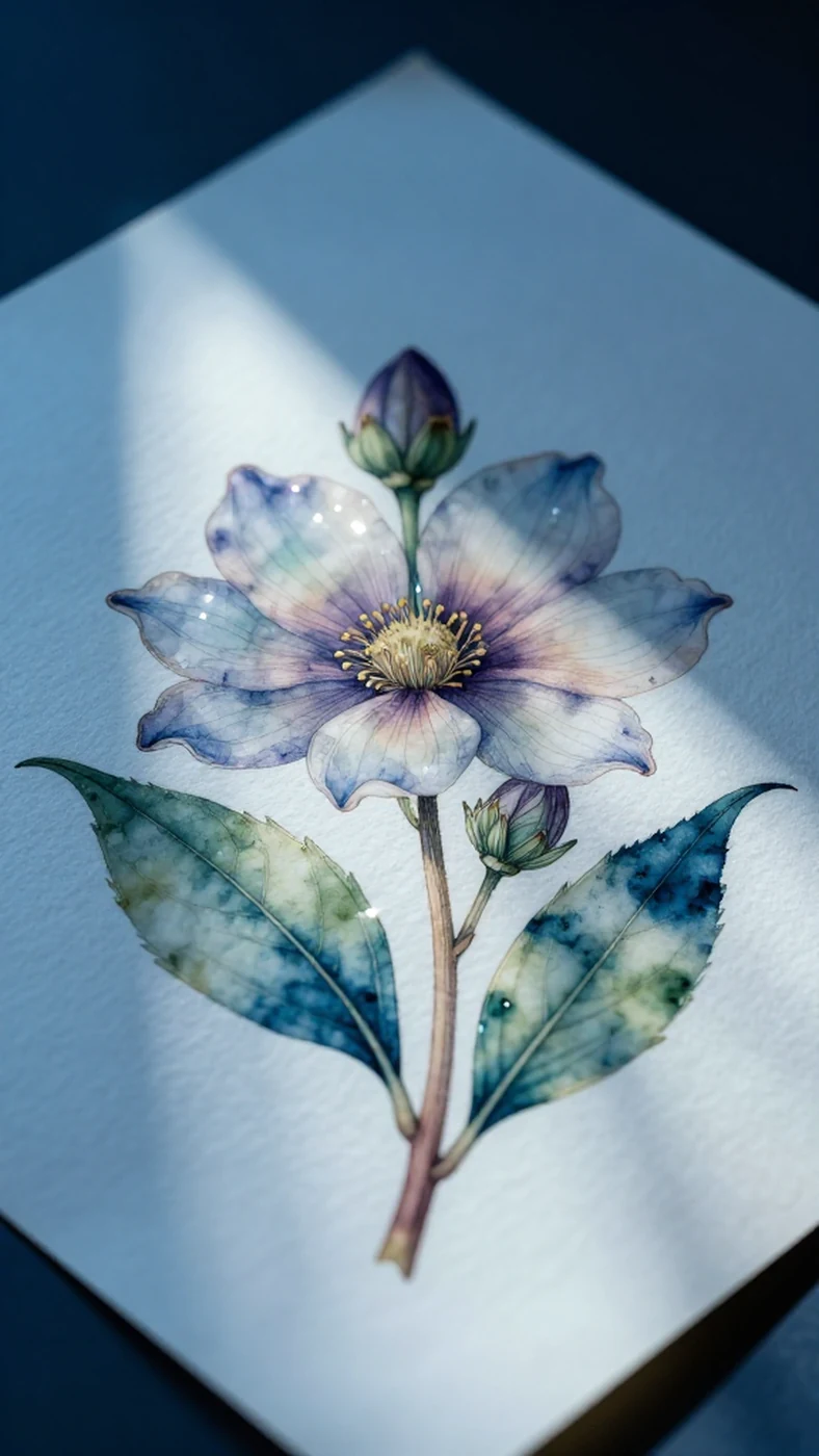 Botanical Illustration, Aged Paper Texture 4K — 4K abstract background